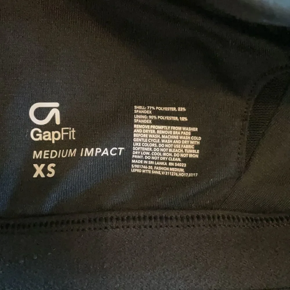 GapFit sports bra black animal print size XS - Picture 7 of 7